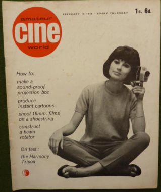 AMATEUR CINE WORLD magazine side cover  Vol 11 # 6 10 February 1966