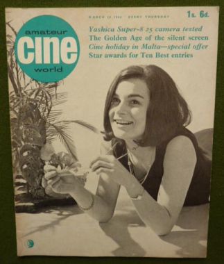 AMATEUR CINE WORLD magazine side cover  Vol 11 # 10 10 March 1966