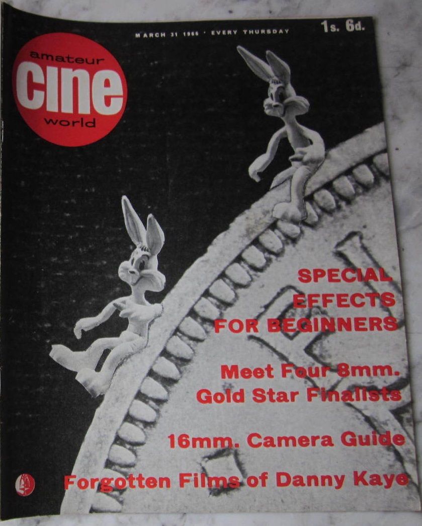 AMATEUR CINE WORLD magazine side cover  Vol 11 # 13 31 March 1966
