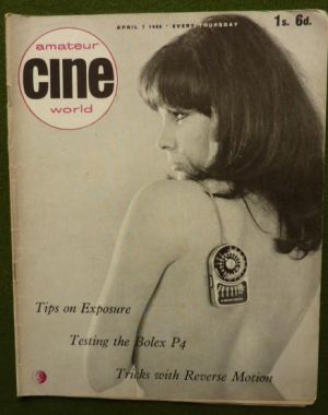 AMATEUR CINE WORLD magazine side cover  Vol 11 # 14 7 April 1966