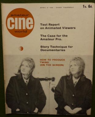 AMATEUR CINE WORLD magazine side cover  Vol 11 # 16 21 April 1966