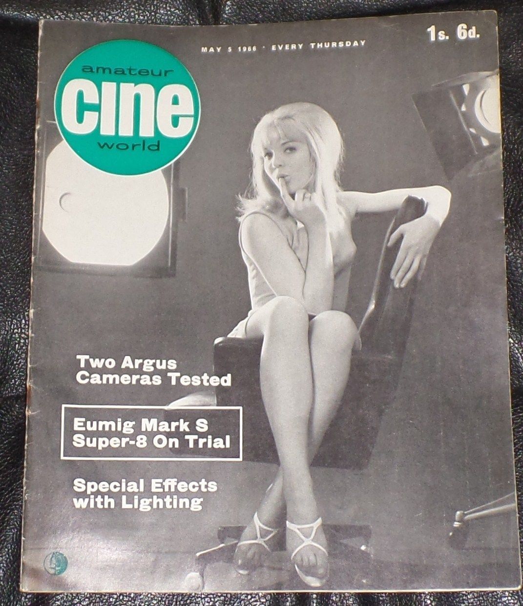 AMATEUR CINE WORLD magazine side cover  Vol 11 # 18 5 May 1966