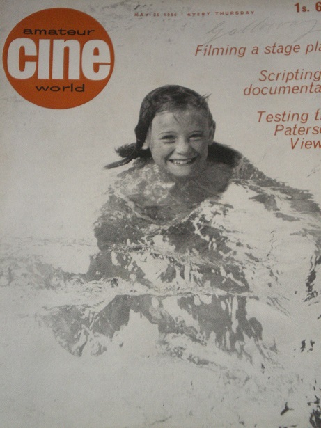 AMATEUR CINE WORLD magazine side cover  Vol 11 # 21 26 May 1966