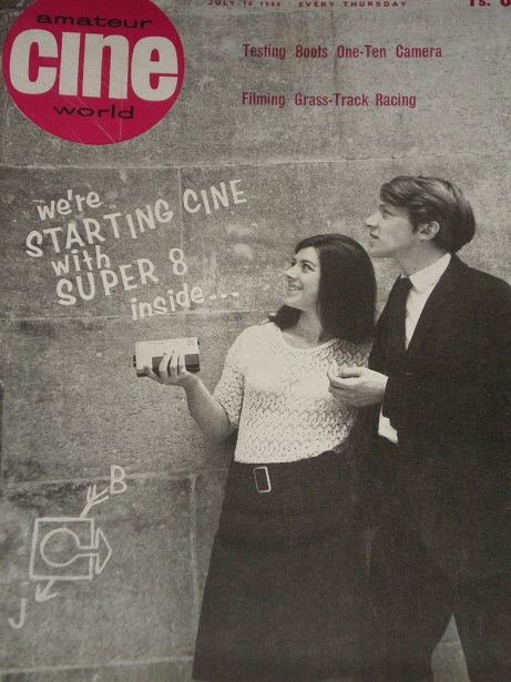 AMATEUR CINE WORLD magazine side cover  Vol 12 # 2 14 July 1966