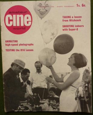 AMATEUR CINE WORLD magazine side cover  Vol 12 # 6 11 August 1966