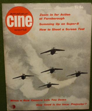AMATEUR CINE WORLD magazine side cover  Vol 12 # 10 8 September 1966