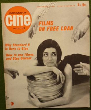 AMATEUR CINE WORLD magazine side cover  Vol 12 # 11 15 September 1966