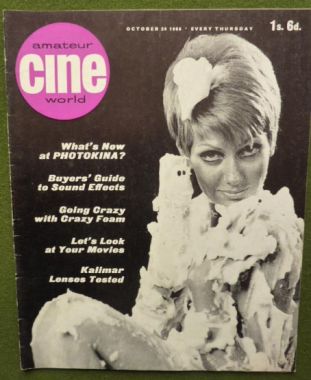 AMATEUR CINE WORLD magazine side cover  Vol 12 # 16 20 October 1966