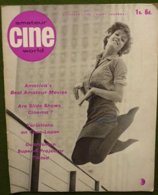 AMATEUR CINE WORLD magazine side cover  Vol 12 # 22 1 December 1966