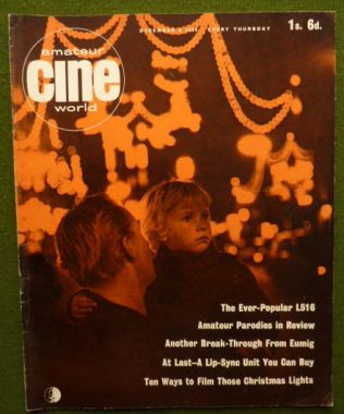 AMATEUR CINE WORLD magazine side cover  Vol 12 # 23 8 December 1966