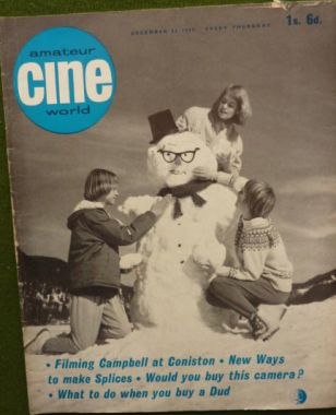 AMATEUR CINE WORLD magazine side cover  Vol 12 # 24 15 December 1966