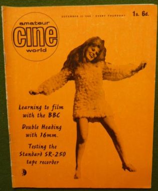 AMATEUR CINE WORLD magazine side cover  Vol 12 # 25 22 December 1966