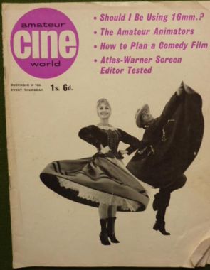 AMATEUR CINE WORLD magazine side cover  Vol 12 # 26 29 December 1966