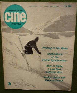 AMATEUR CINE WORLD magazine side cover  Vol 13 # 1 5 January 1967
