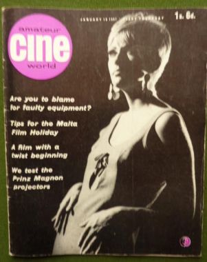 AMATEUR CINE WORLD magazine side cover  Vol 13 # 3 19 January 1967