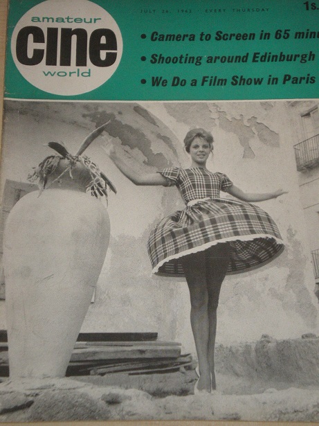 AMATEUR CINE WORLD magazine side cover 26 July 1962