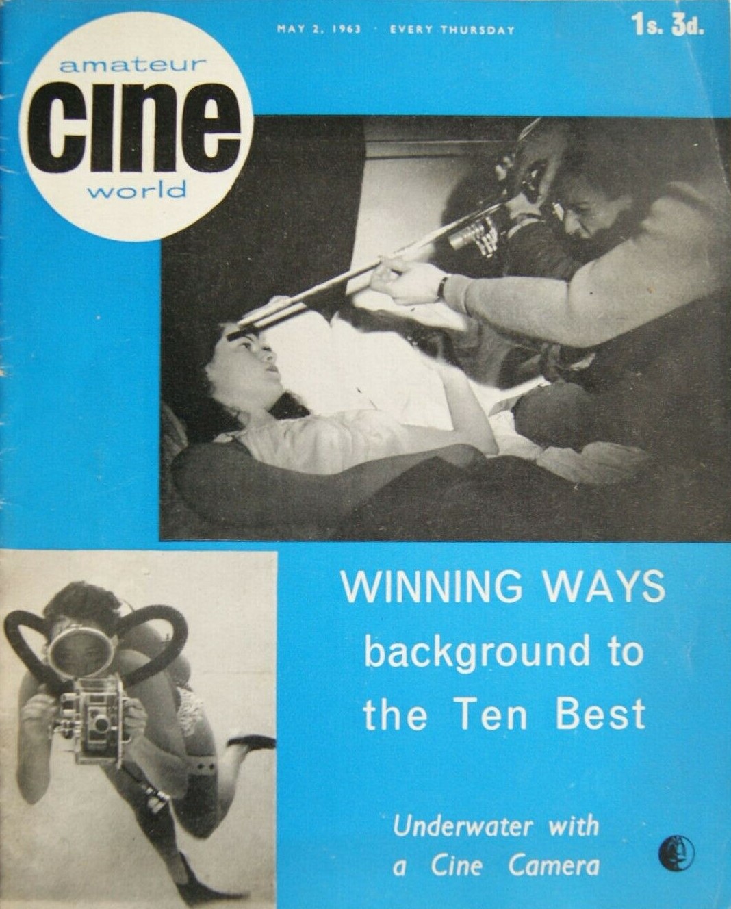 AMATEUR CINE WORLD magazine side cover 2 May 1963