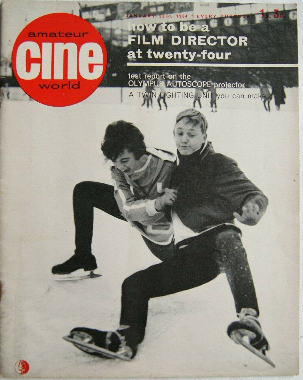 AMATEUR CINE WORLD magazine side cover 23 January 1964