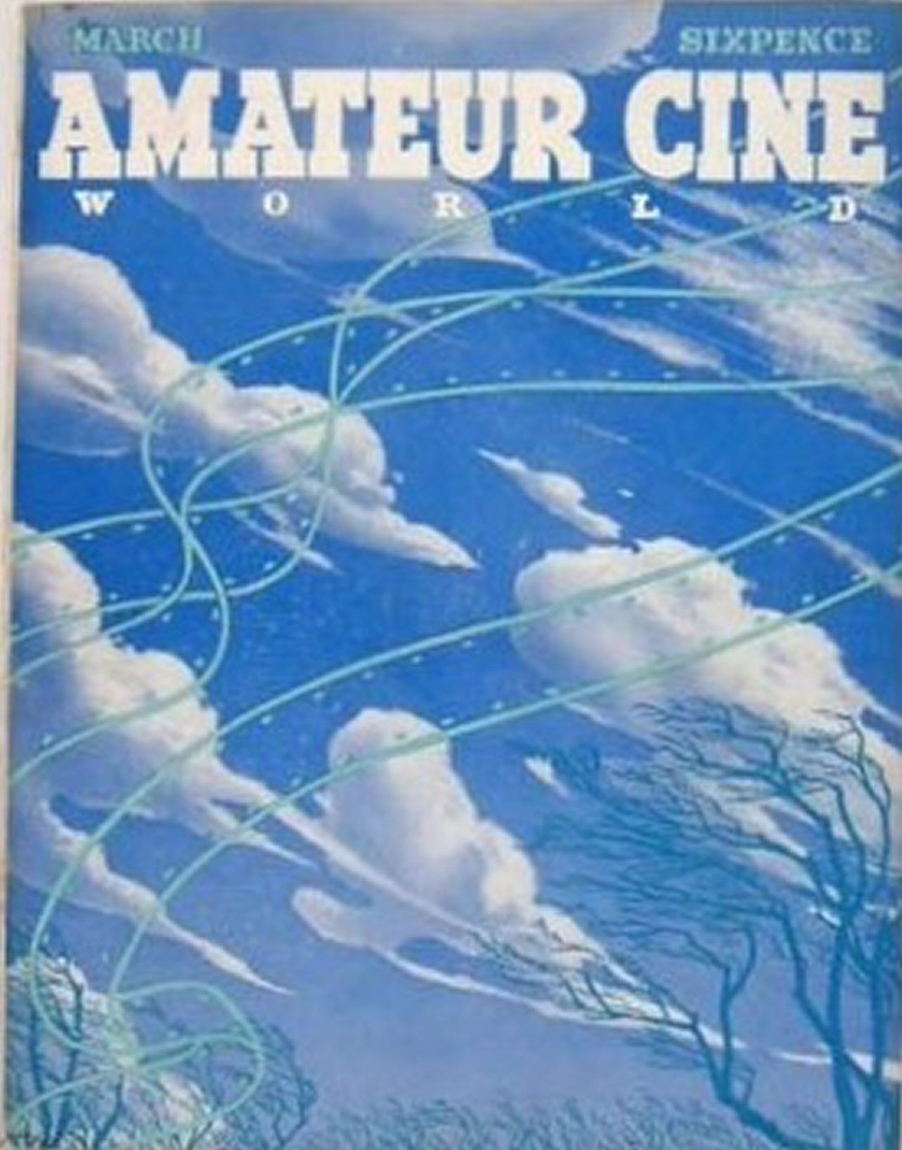 AMATEUR CINE WORLD magazine side cover  March 1938