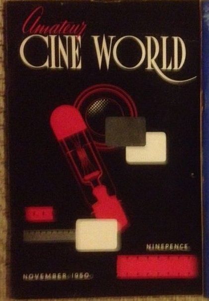 AMATEUR CINE WORLD magazine side cover November 1950