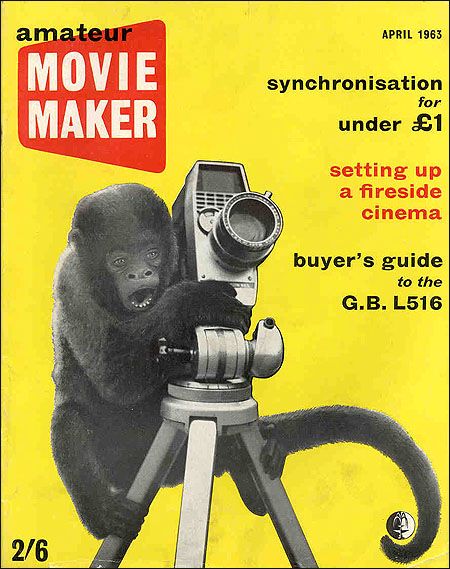AMATEUR MOVIE MAKER magazine side cover April 1963
