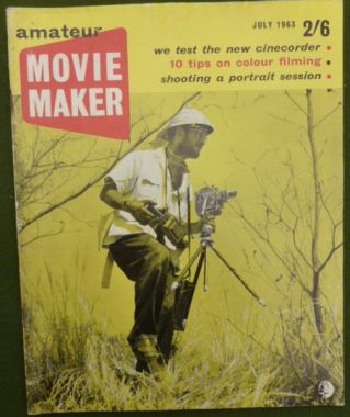 AMATEUR MOVIE MAKER magazine side cover July 1963