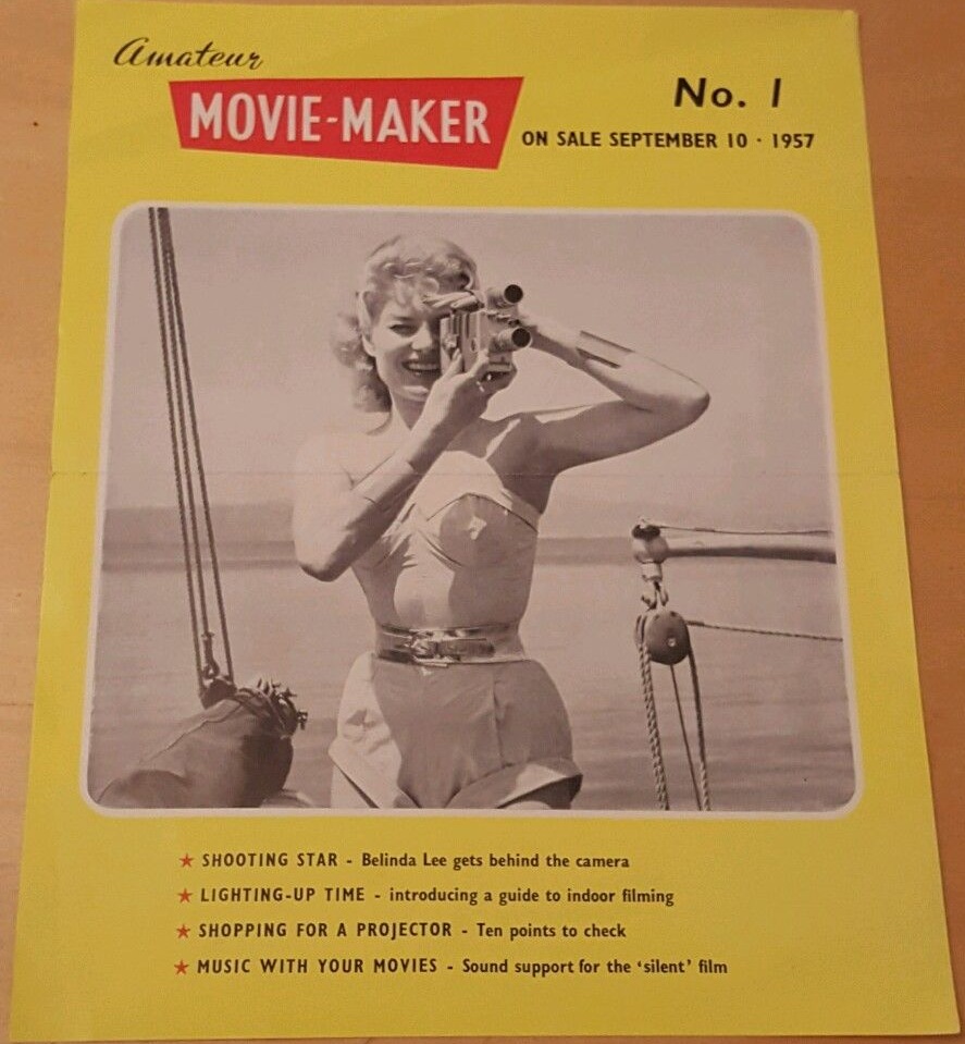 AMATEUR MOVIE MAKER magazine side cover Issue 1 September 1957