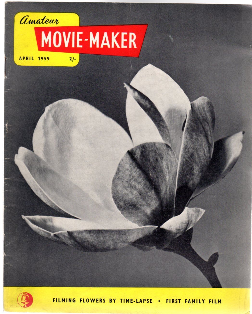 AMATEUR MOVIE MAKER magazine side cover  Vol 2 No 4 April 1959