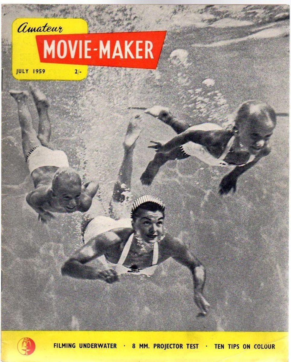 AMATEUR MOVIE MAKER magazine side cover  Vol 2 No 7 July 1959