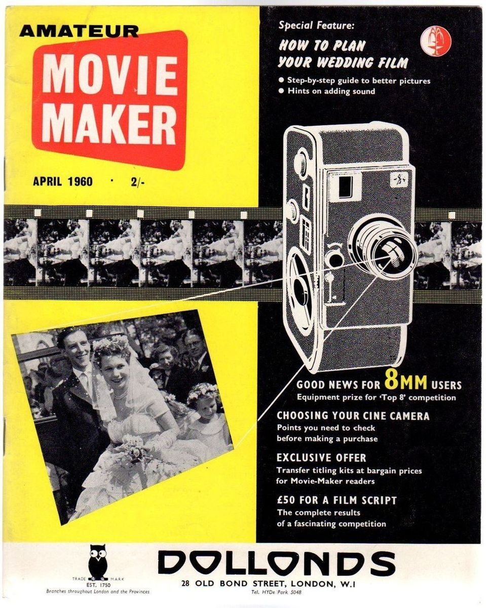 AMATEUR MOVIE MAKER magazine side cover  Vol 3 No 4 April 1960