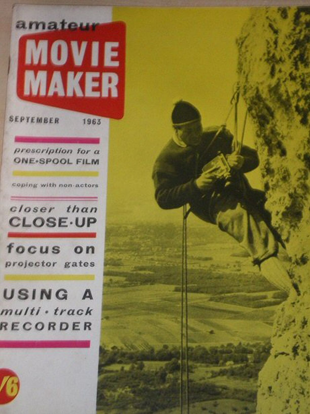 AMATEUR MOVIE MAKER magazine side cover  September 1963