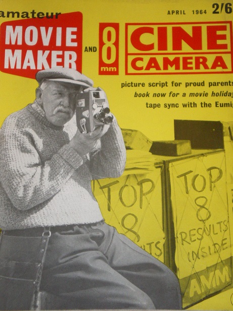 AMATEUR MOVIE MAKER magazine side cover April 1964