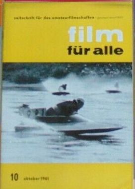 AMATEUR FILM FUR ALLE magazine side cover Issue 10   1961