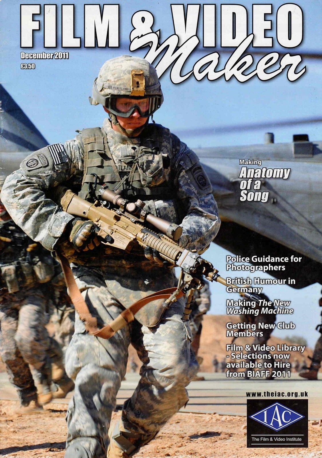 AMATEUR FILM AND VIDEO MAKER magazine side cover  December 2011