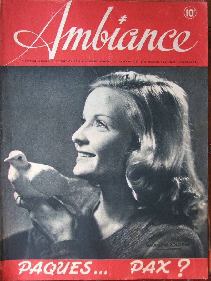 AMBIANCE magazine side cover Issue 15 28 March 1945