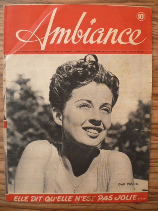 AMBIANCE magazine side cover Issue 10 21 February 1945