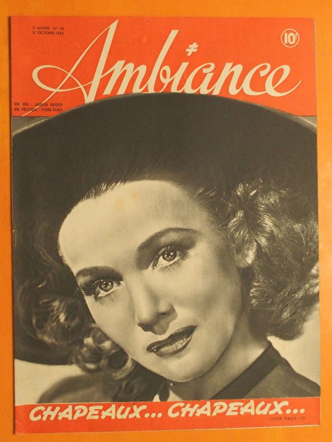 AMBIANCE magazine side cover Issue 46 31 October 1945