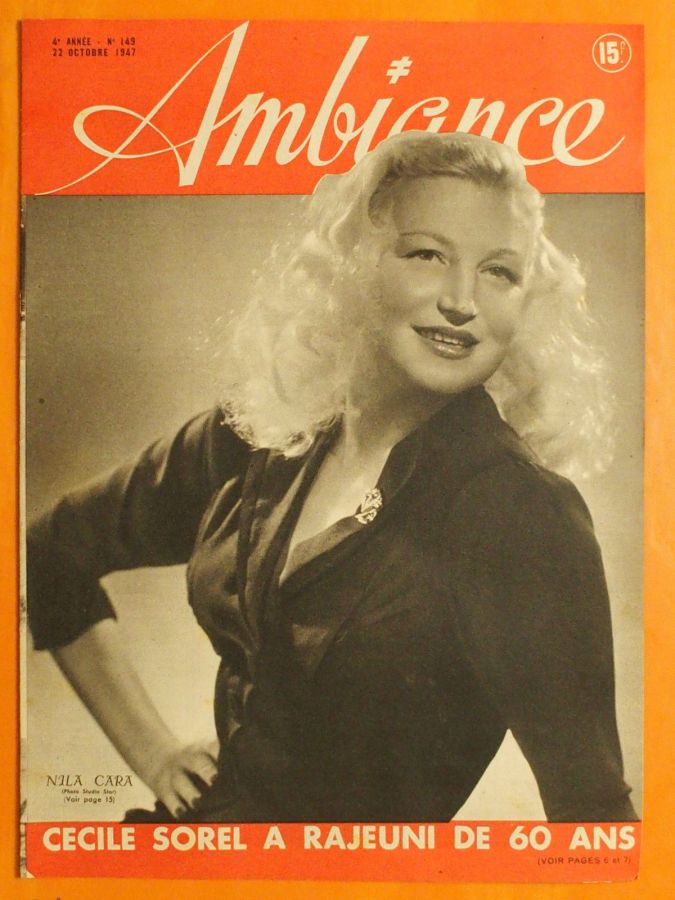 AMBIANCE magazine side cover Issue 149 22 October 1947