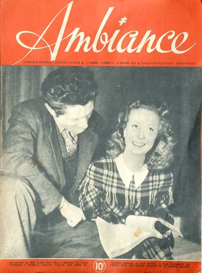 AMBIANCE magazine side cover 3 January 1943