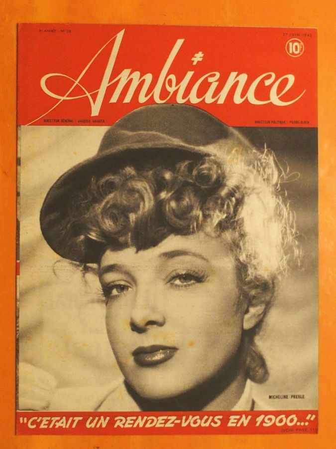 AMBIANCE magazine side cover Issue 28 27 June 1945