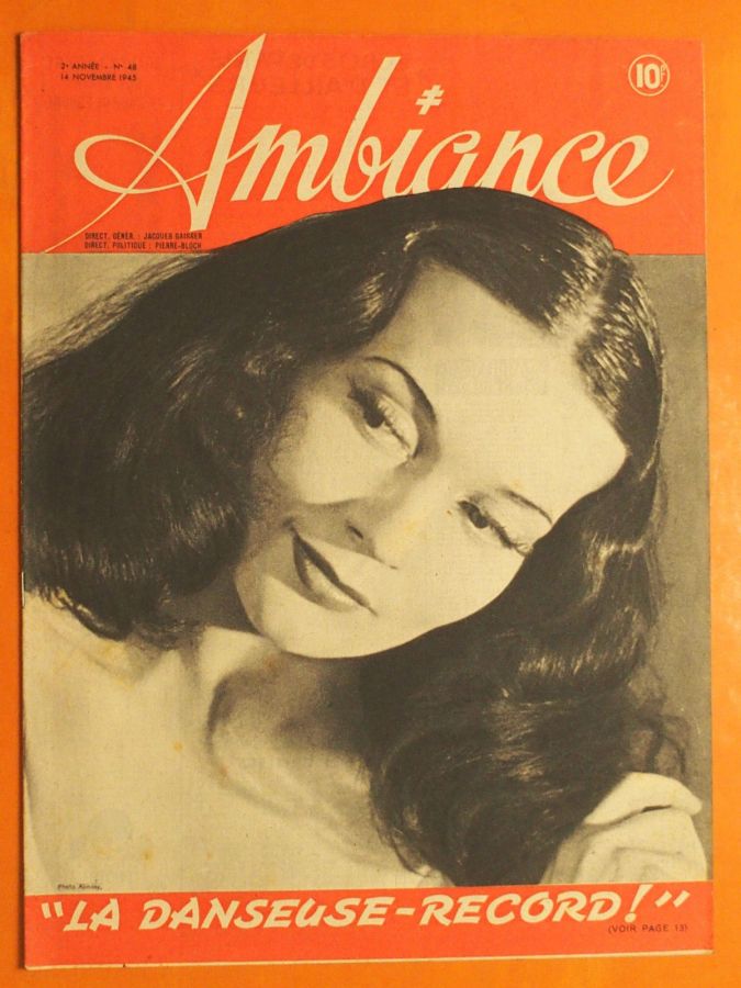 AMBIANCE magazine side cover Issue 48 14 November 1945