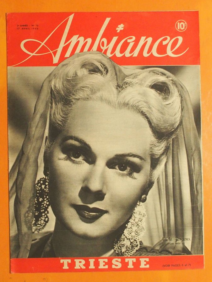 AMBIANCE magazine side cover Issue 70 17 April 1946