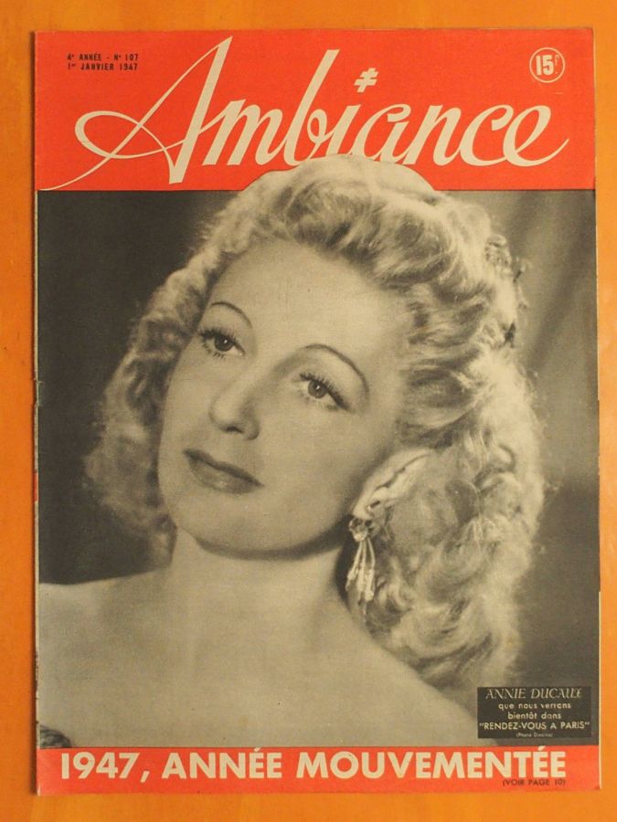 AMBIANCE magazine side cover Issue 107 1 January 1947