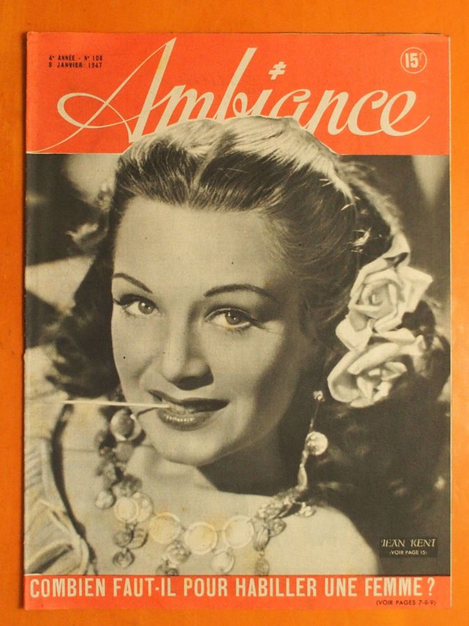 AMBIANCE magazine side cover Issue 108 8 January 1947