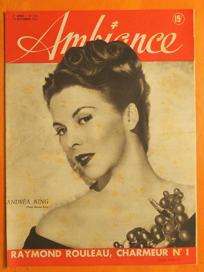 AMBIANCE magazine side cover Issue 144 17 September 1947