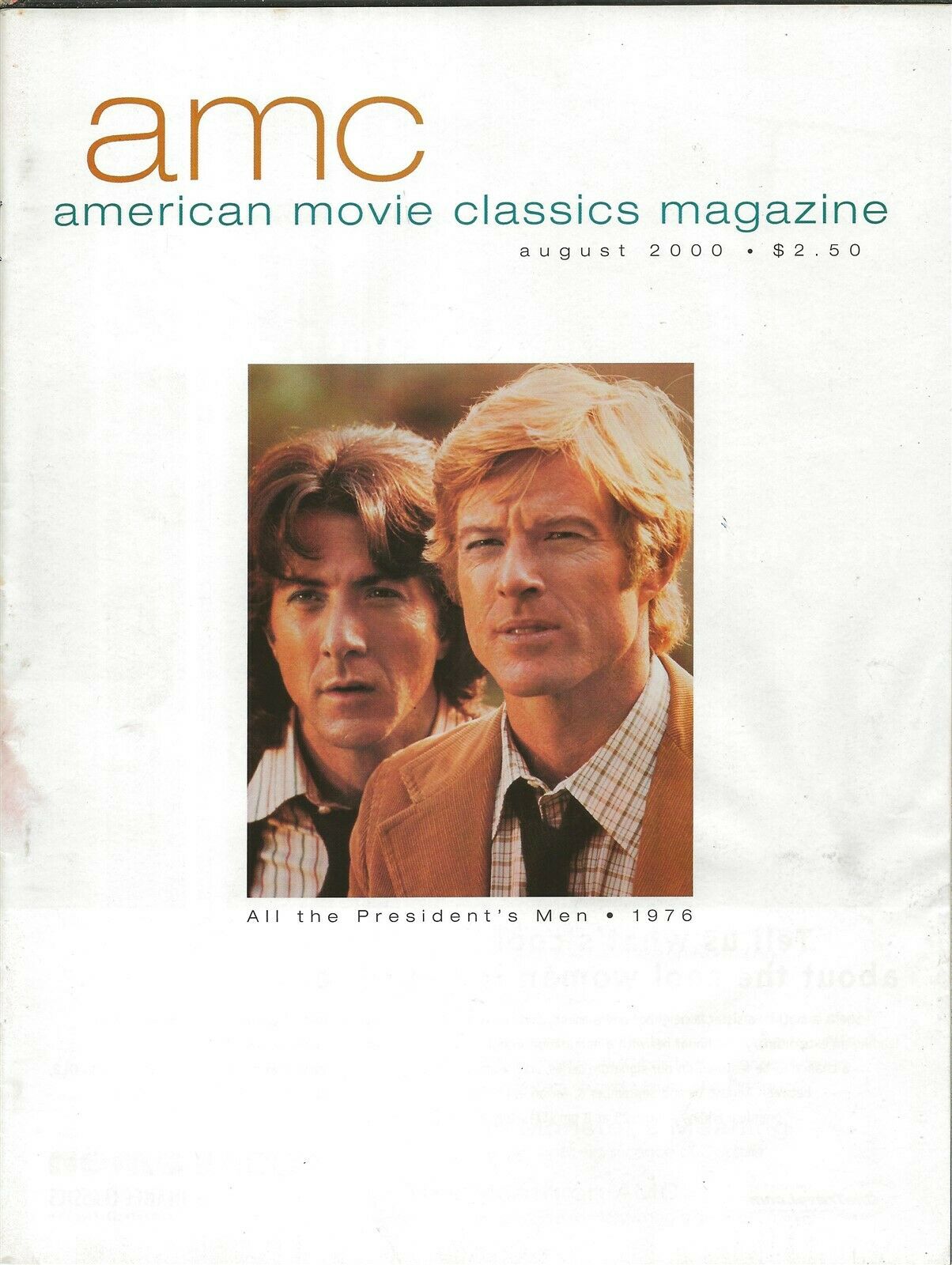 AMERICAN MOVIE CLASSICS magazine side cover Issue 147 August 2000