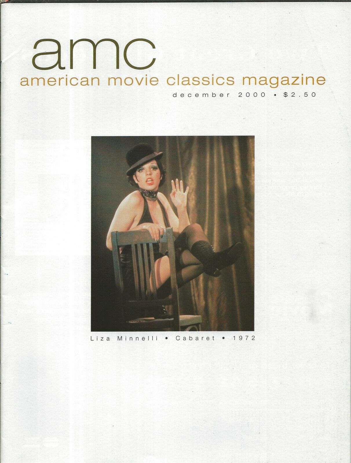 AMERICAN MOVIE CLASSICS magazine side cover Issue 151 December 2000