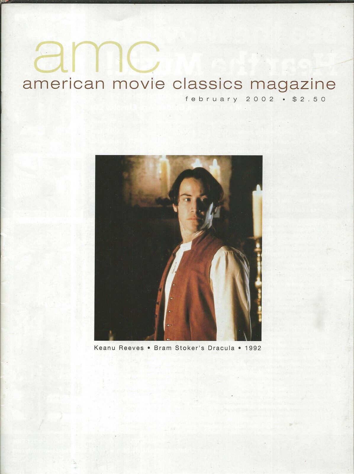 AMERICAN MOVIE CLASSICS magazine side cover Issue 165 February 2002