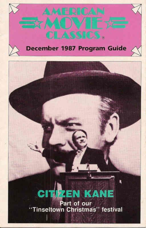 AMERICAN MOVIE CLASSICS magazine side cover December 1987