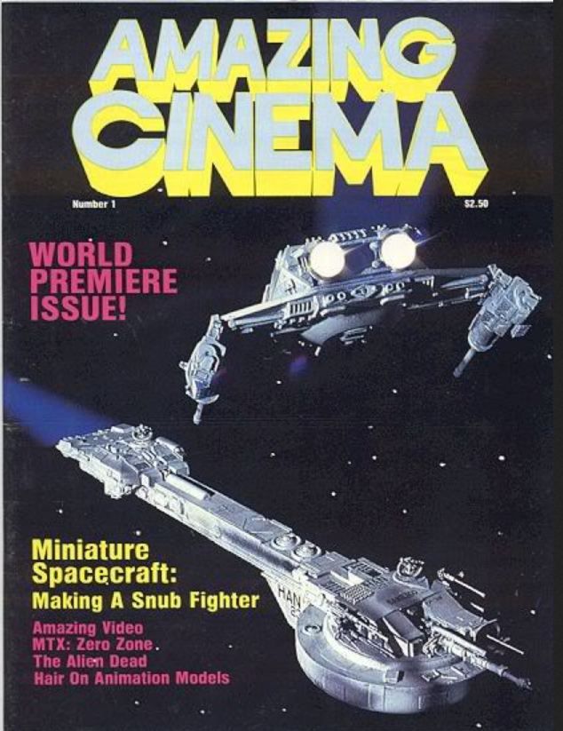 AMAZING CINEMA magazine side cover Issue 1 May 1981